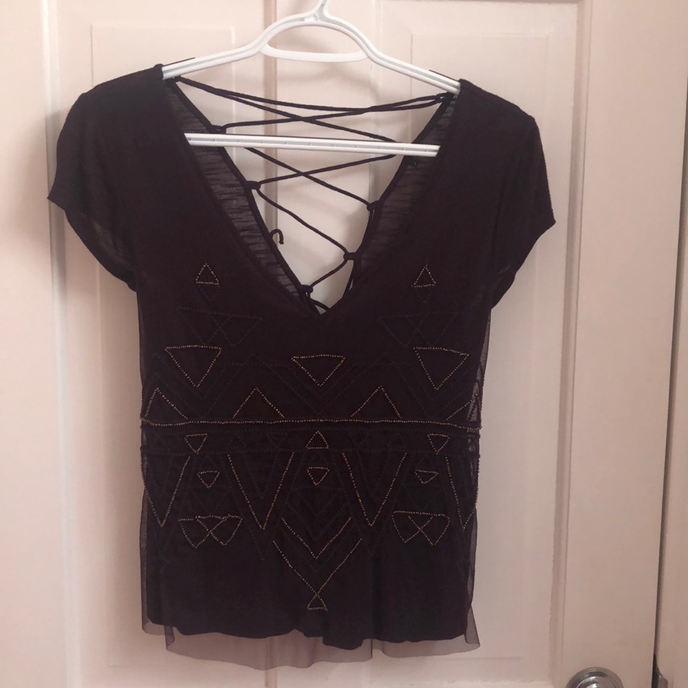 Lace up party shirt